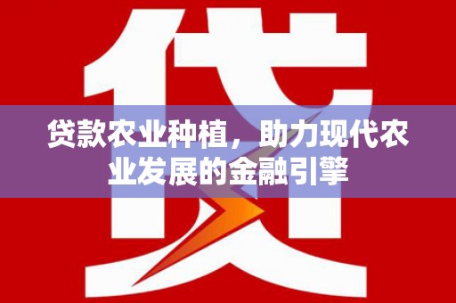 讷河贷款农业种植，助力现代农业发展的金融引擎