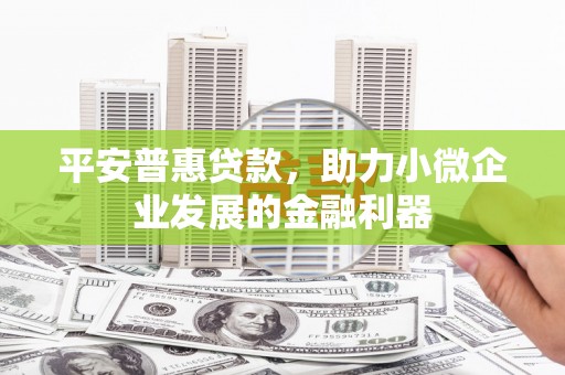 讷河平安普惠贷款，助力小微企业发展的金融利器