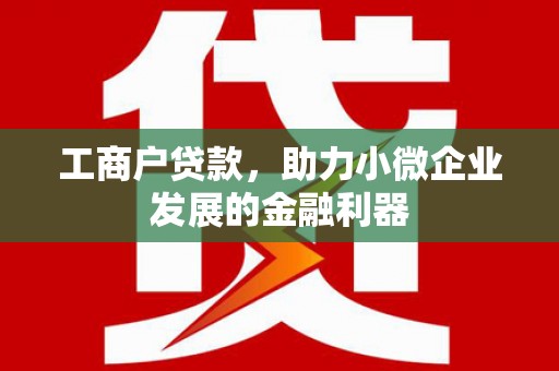 讷河工商户贷款，助力小微企业发展的金融利器