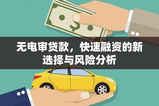 讷河无电审贷款，快速融资的新选择与风险分析