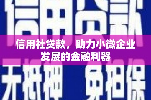 讷河信用社贷款，助力小微企业发展的金融利器
