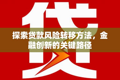讷河探索贷款风险转移方法，金融创新的关键路径